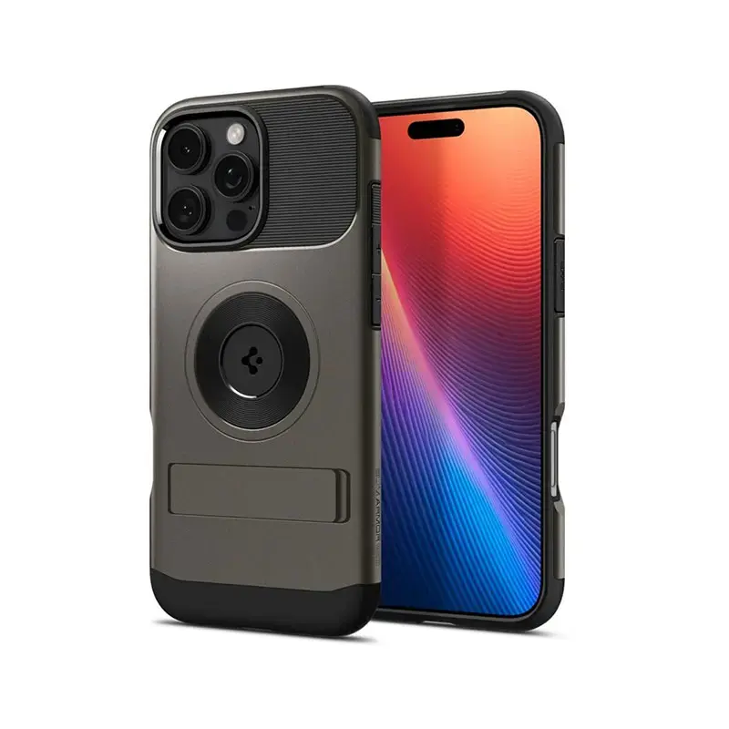 Rugged magnetic phone case with kickstand