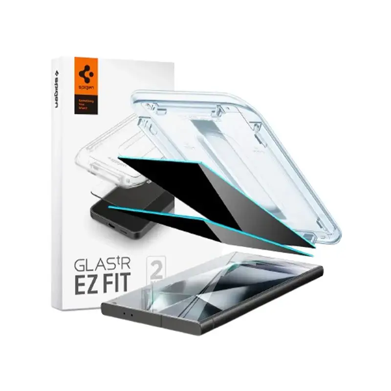 Privacy tempered glass 2-pack for 6.8-inch phones with install tray