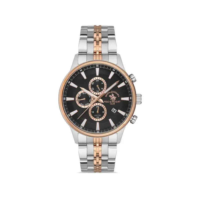 Men's two-tone rose chronograph watch
