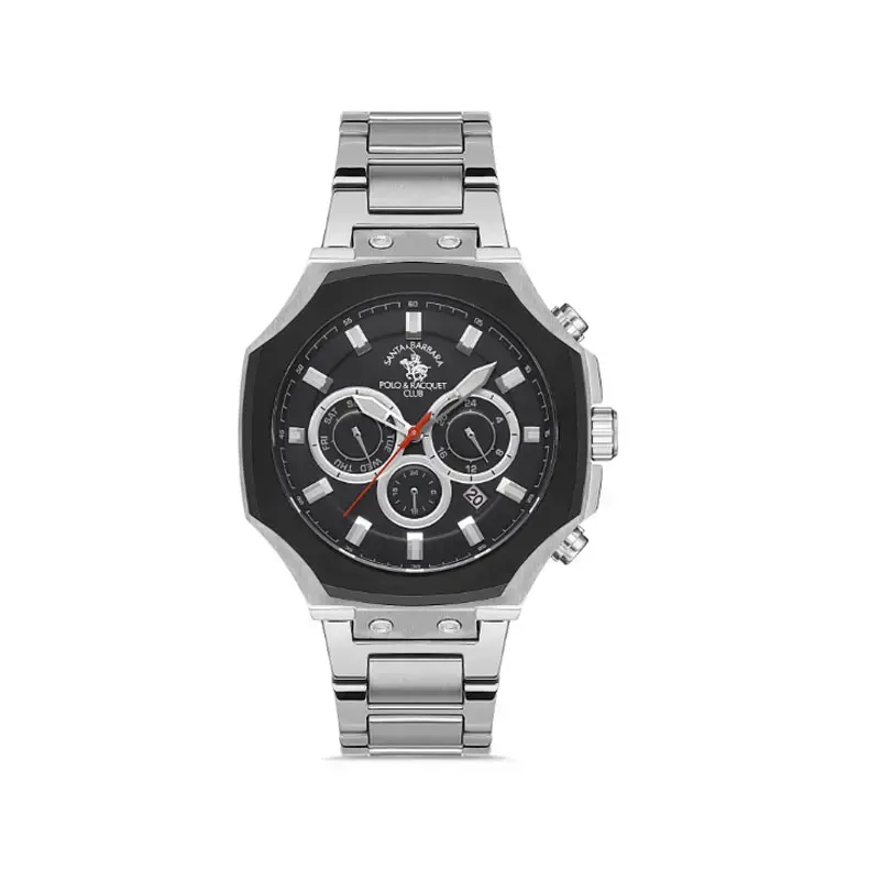 Men's octagonal sport chronograph watch