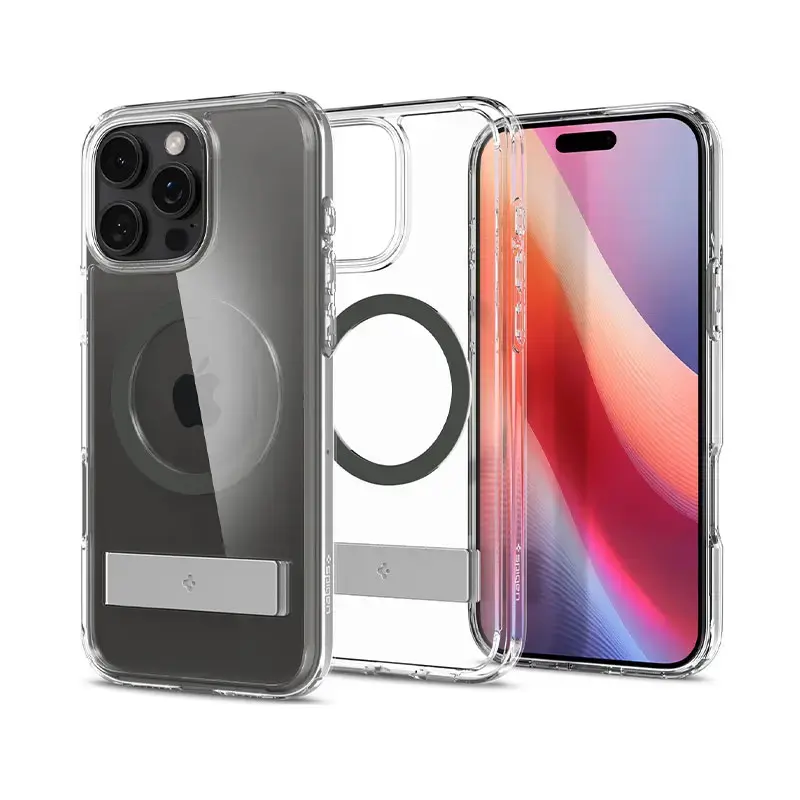 Clear magnetic kickstand phone case