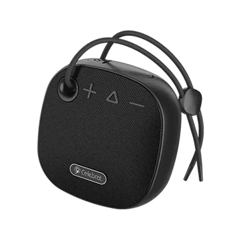 Fabric portable Bluetooth speaker with bungee strap